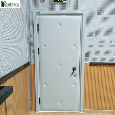 白色软包隔音门，双门套